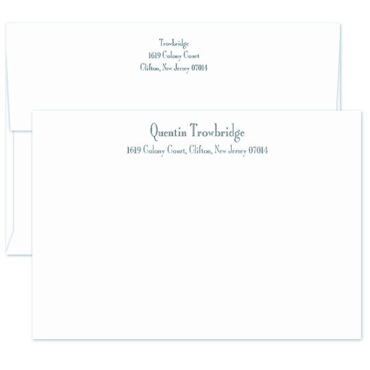 Majestic Flat Correspondence Cards - Raised Ink